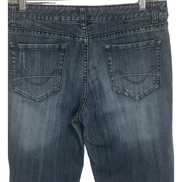Mossimo Womens Size 9 Blue Denim Jeans Bootcut Low Rise Stretch Light Wash - Picture 3 of 5